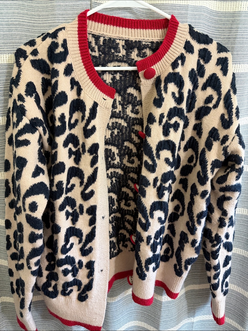 Women cheetah print cardigan